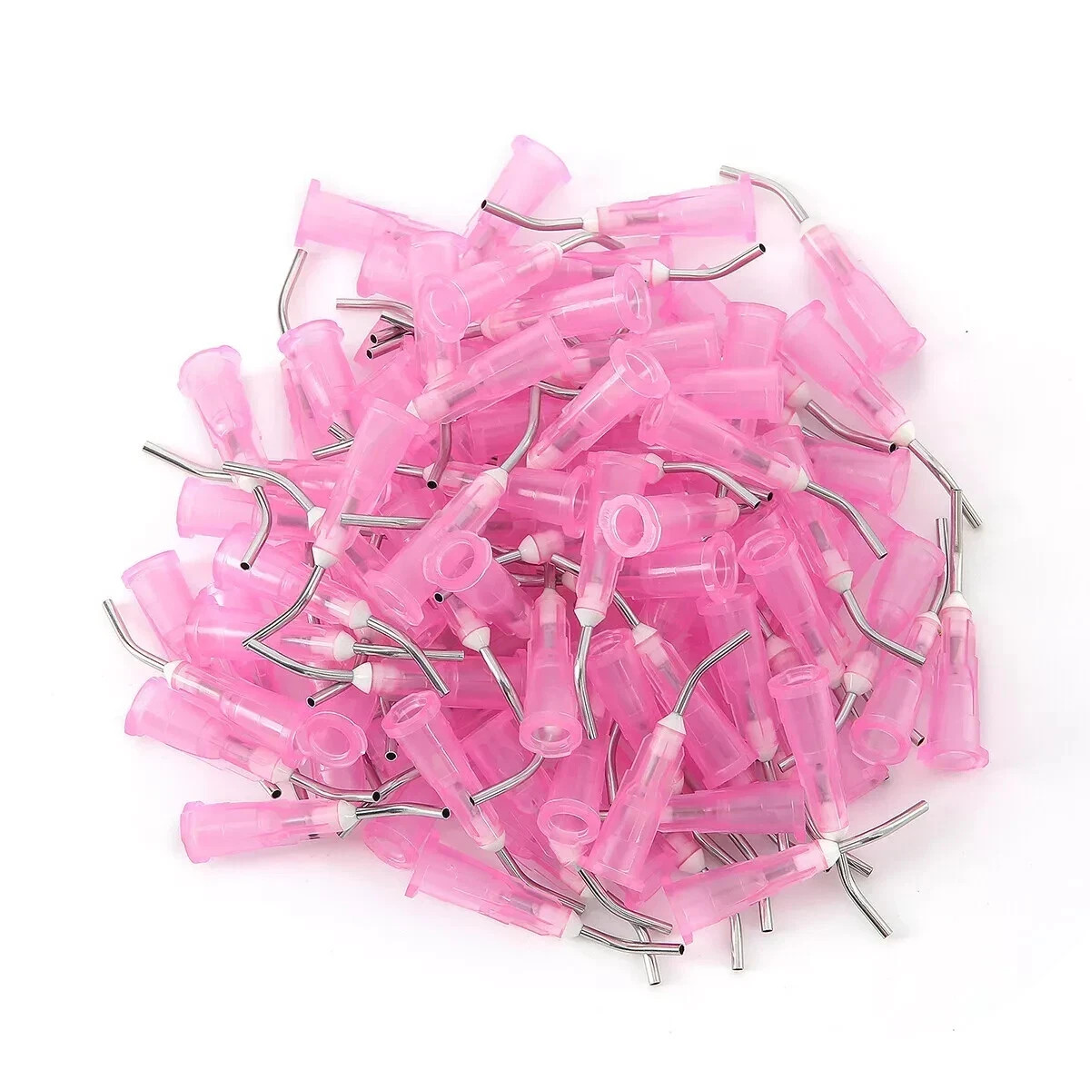 100 Pcs/Pack Dental Flowable Needle Delivery Tip re-Bent Flowing Dispensing Tips