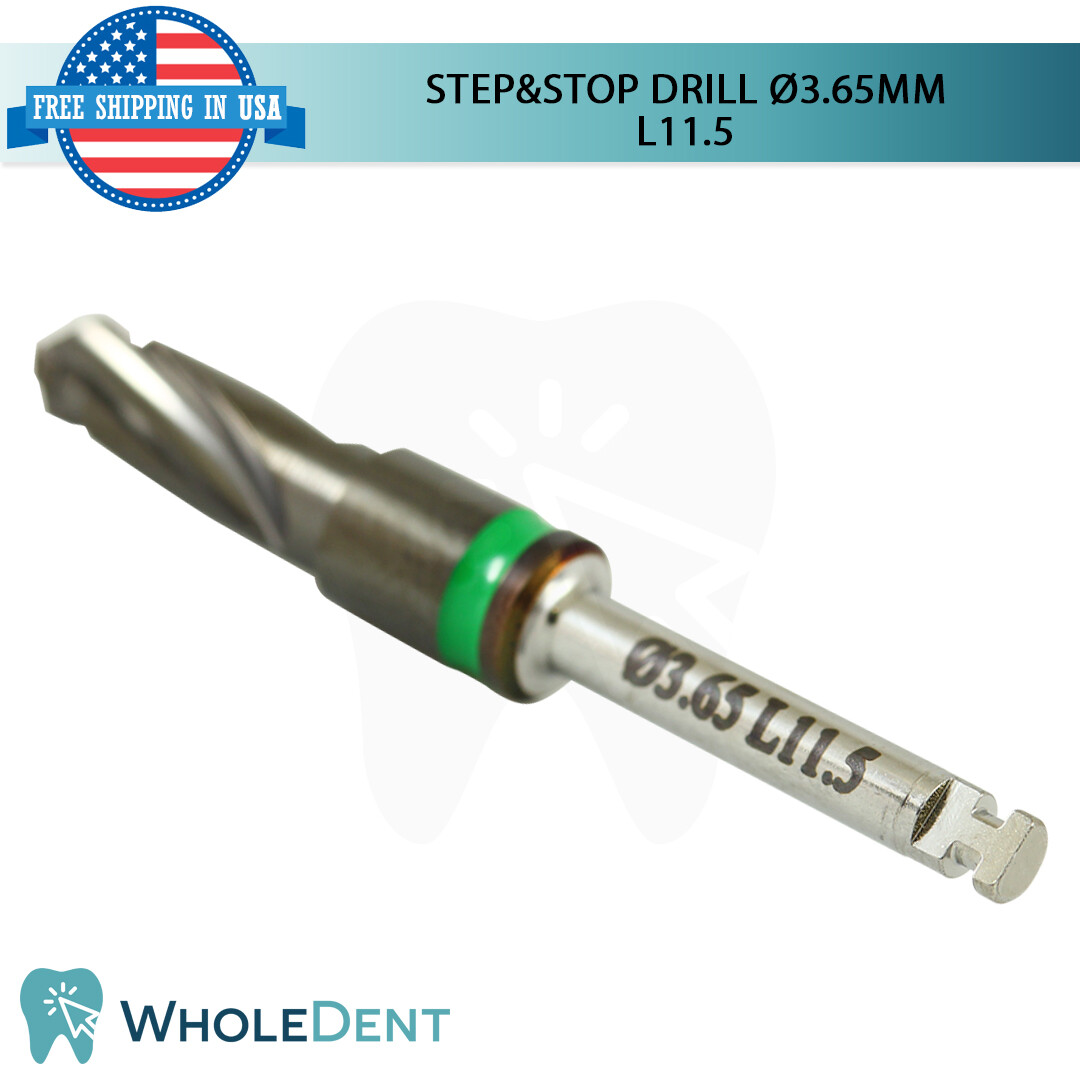 Integral DLC Step&Stop Drill Ø3.65 External Irrigation Pre Stopped Stopper