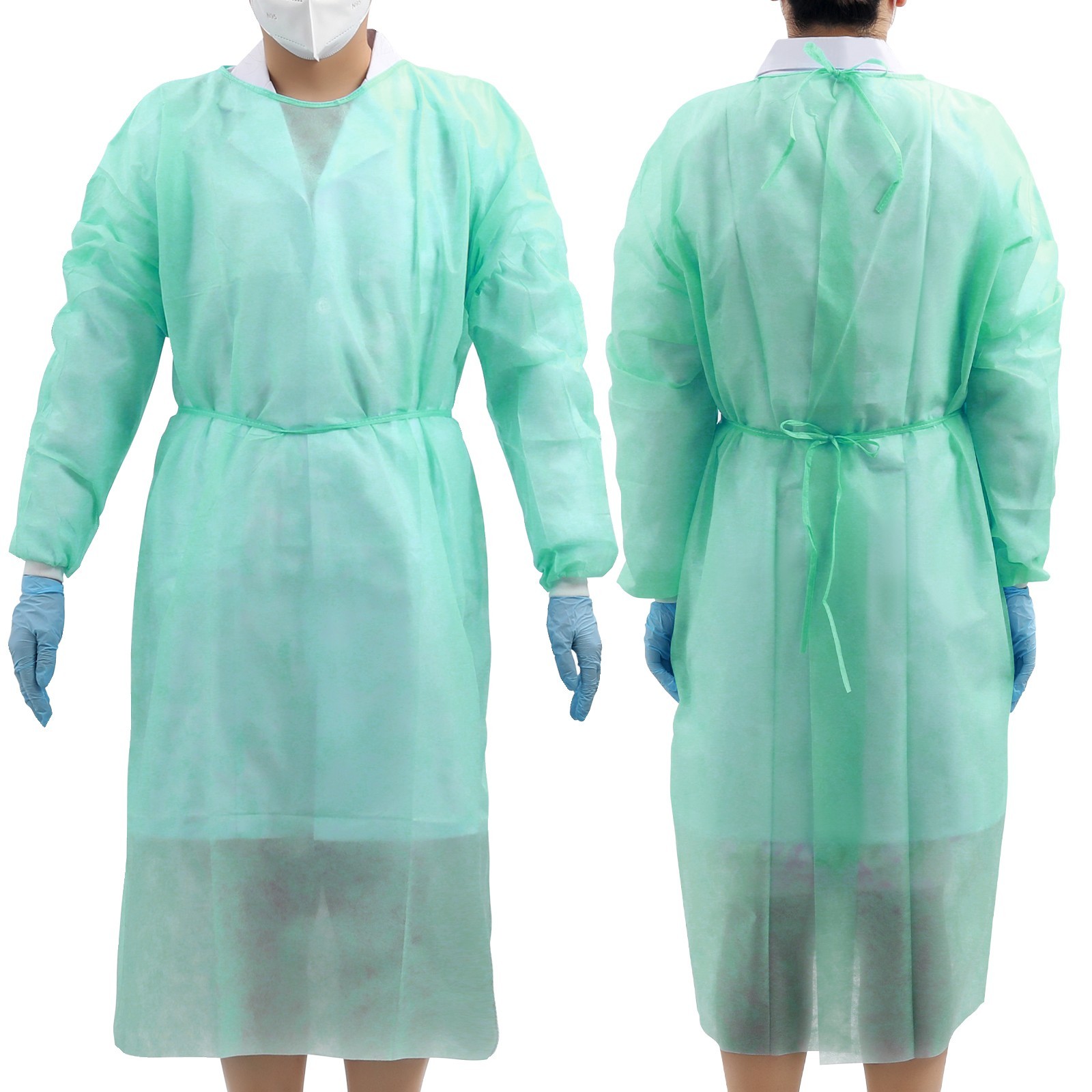 Dental Disposable Isolation Gown Gowns Knit Cuff Long Sleeve Soft 120*140cm