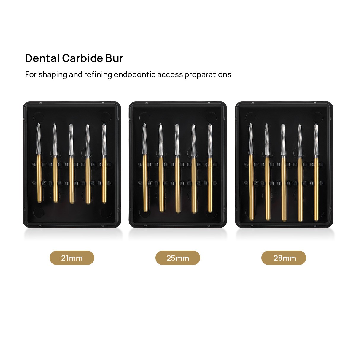 5pcs Cortadores de hueso tungsteno de carburo dental fresas de acabado FG 21mm