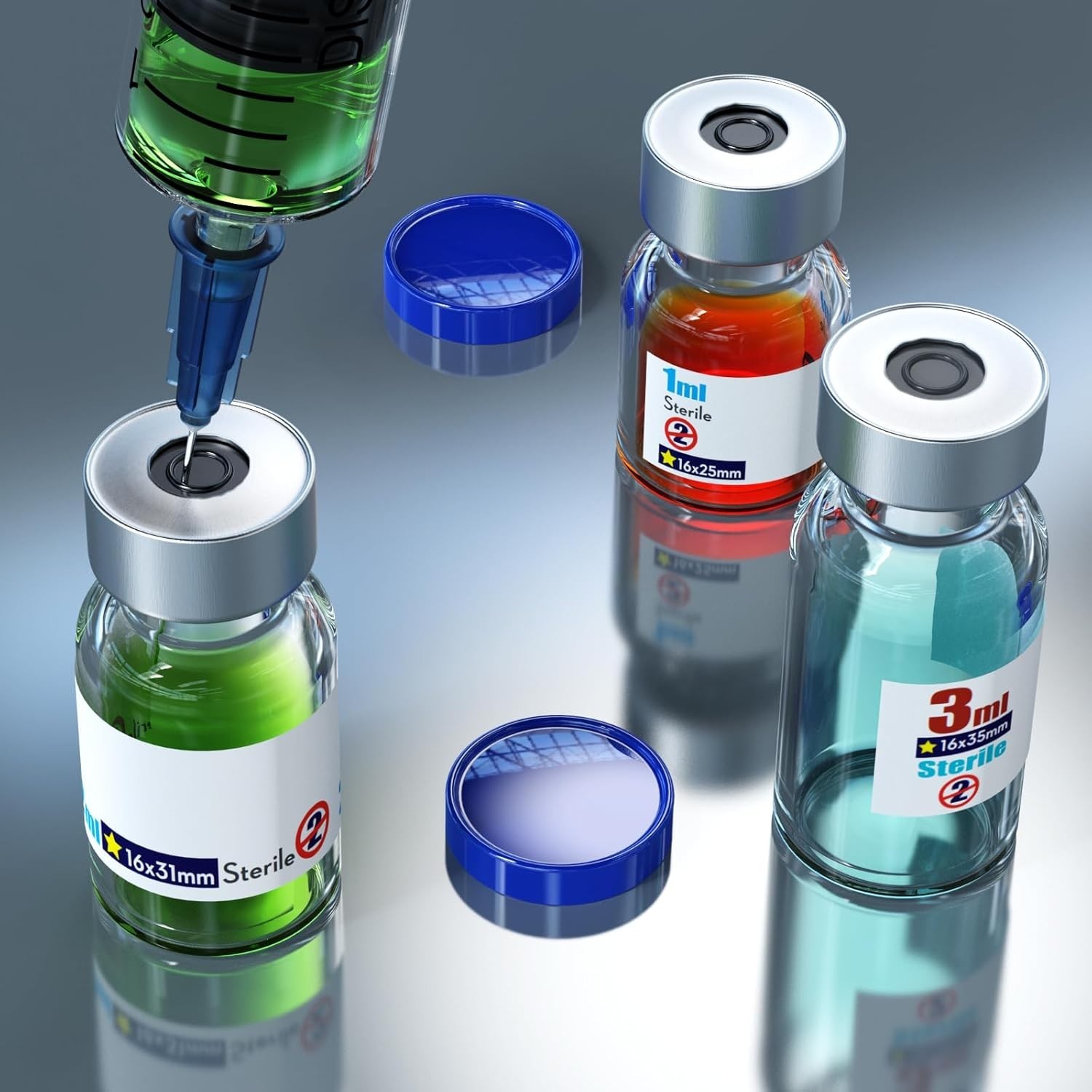 High-Quality 3ml Sterile Vials with Self Healing Port – Ideal for Medical Use