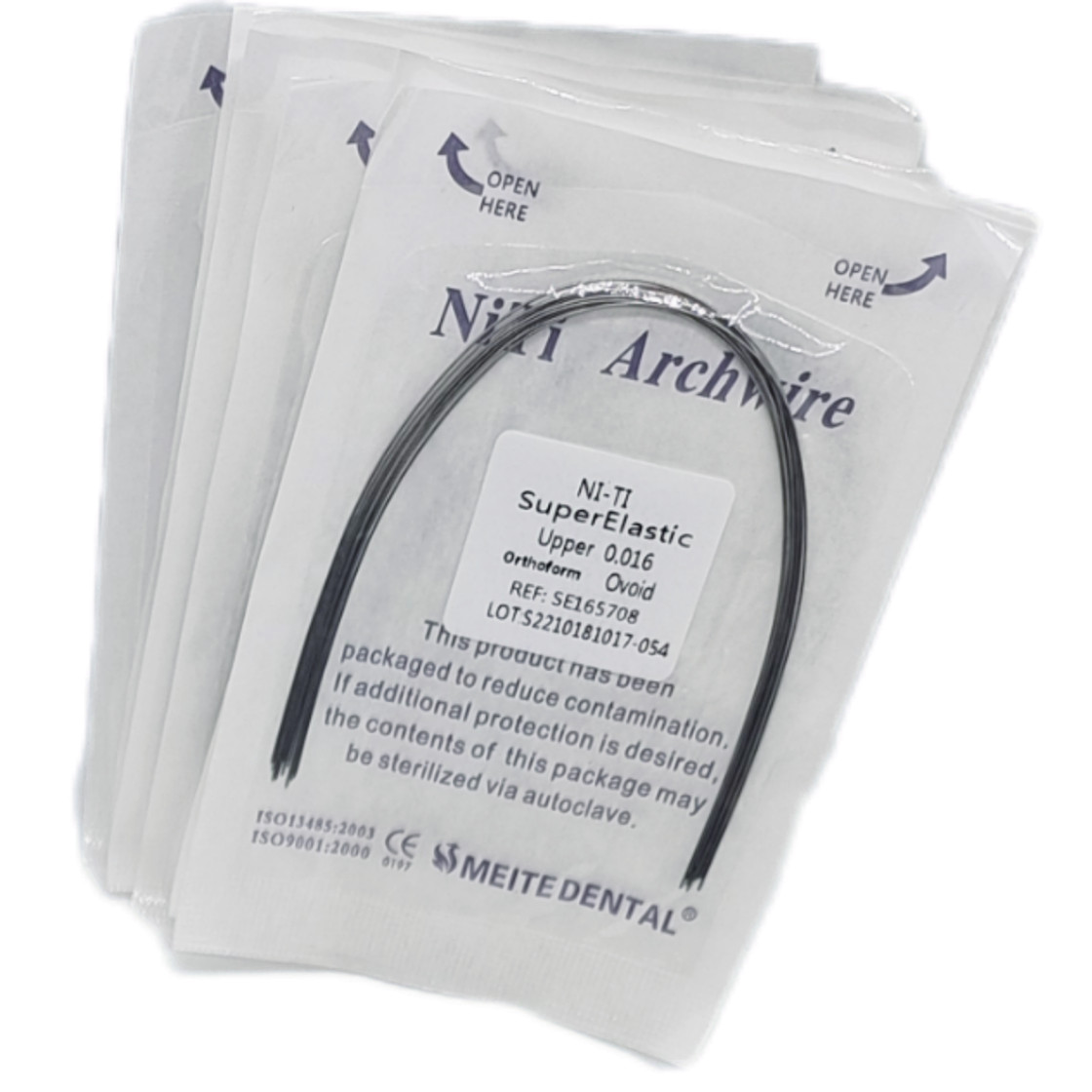 100Packs Dental Ortho Arch Wires Super Elastic Niti Round 012~020 Upper&Lower