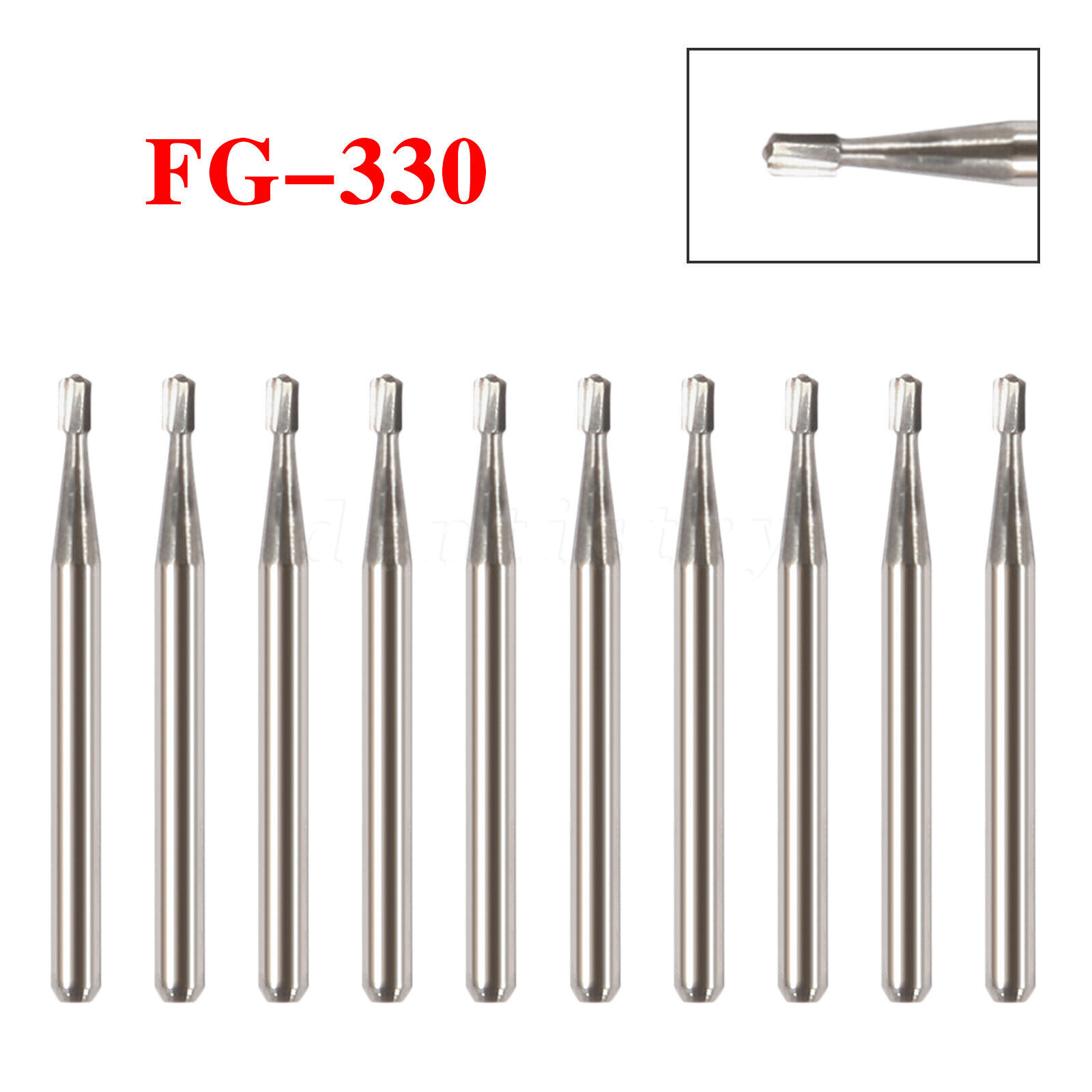 FG # 330 Pear Dental Acero Tungsteno FG Fresas Carburo para Alta Velocidad Pieza