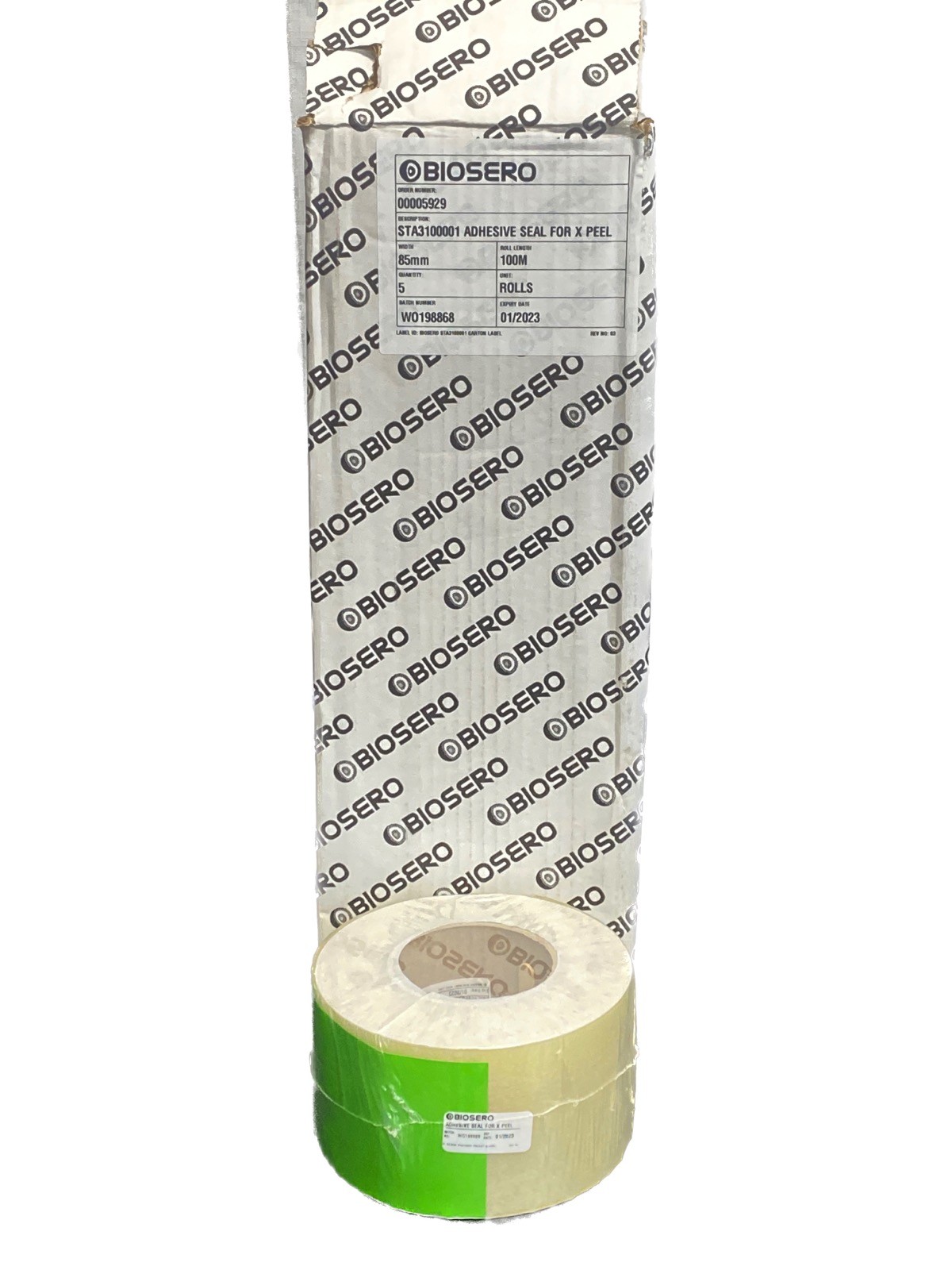 (5/Pk) BIOSERO BICO X-Peel Adhesive Sealing Tape Rolls 85mm x 100m STA3100001