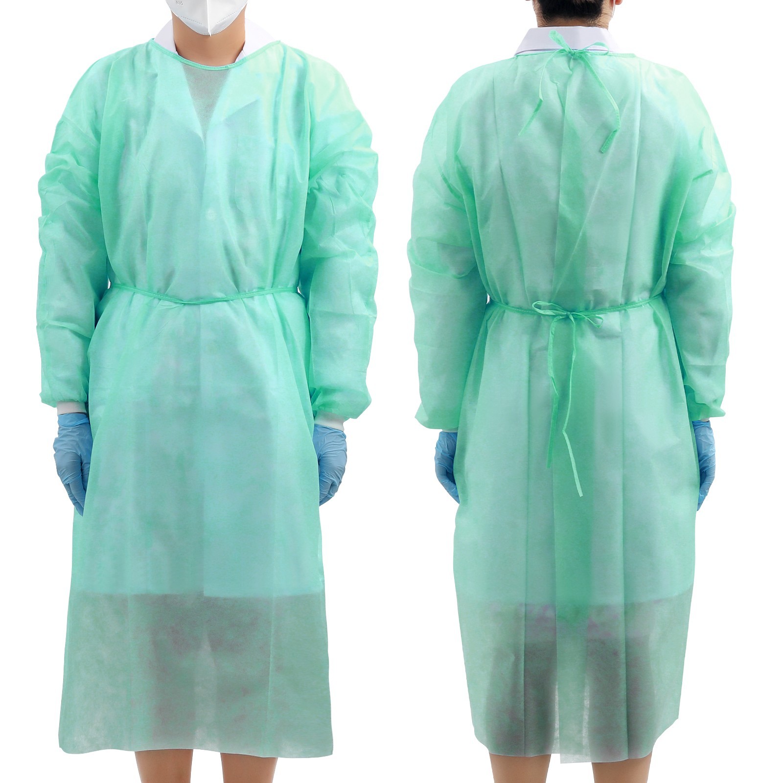 Dental Disposable Isolation Gown Gowns Knit Cuff Long Sleeve Soft 120*140cm