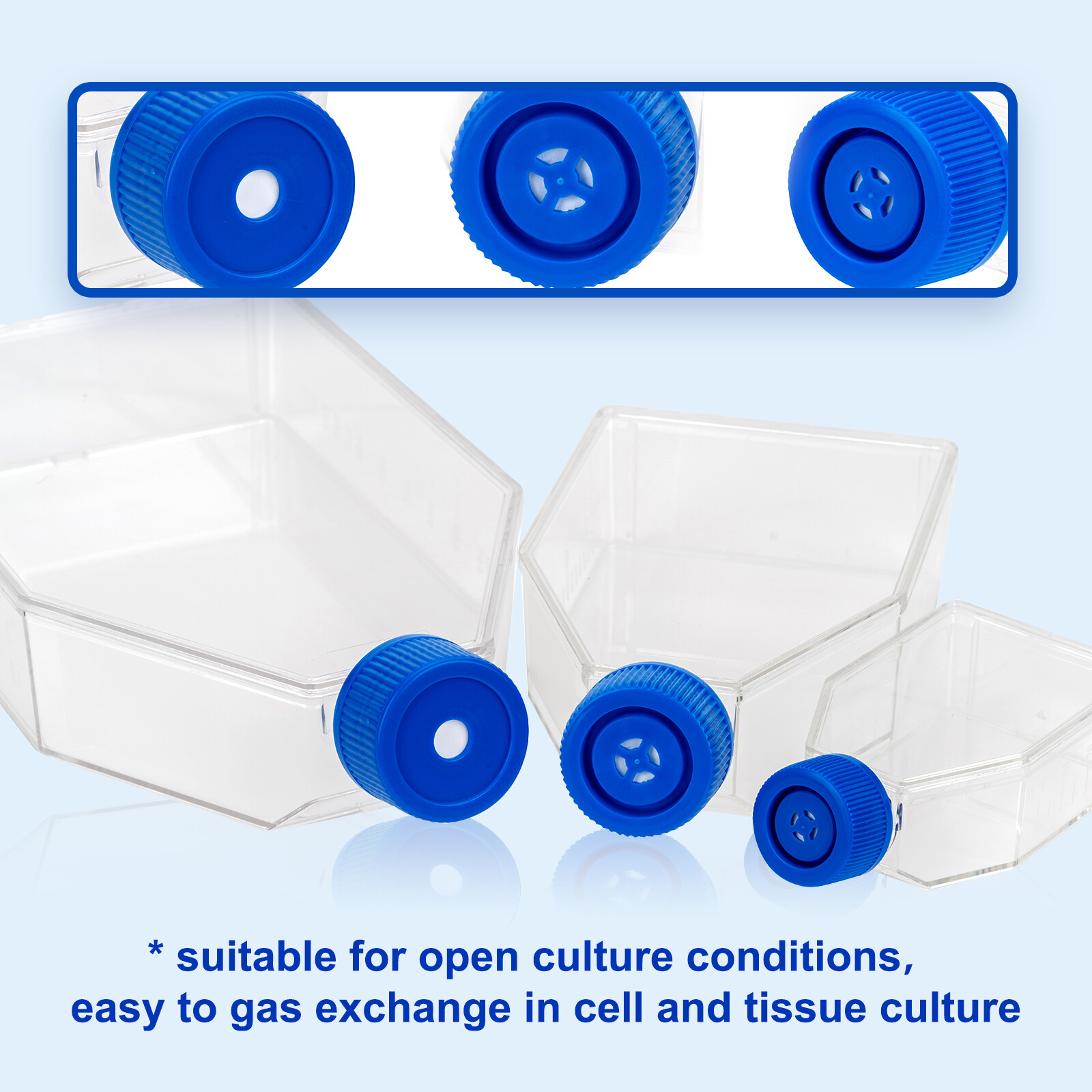 Biologix Cell Culture Flasks 75c㎡ with Filter Caps, 5/Pack, 100/Case