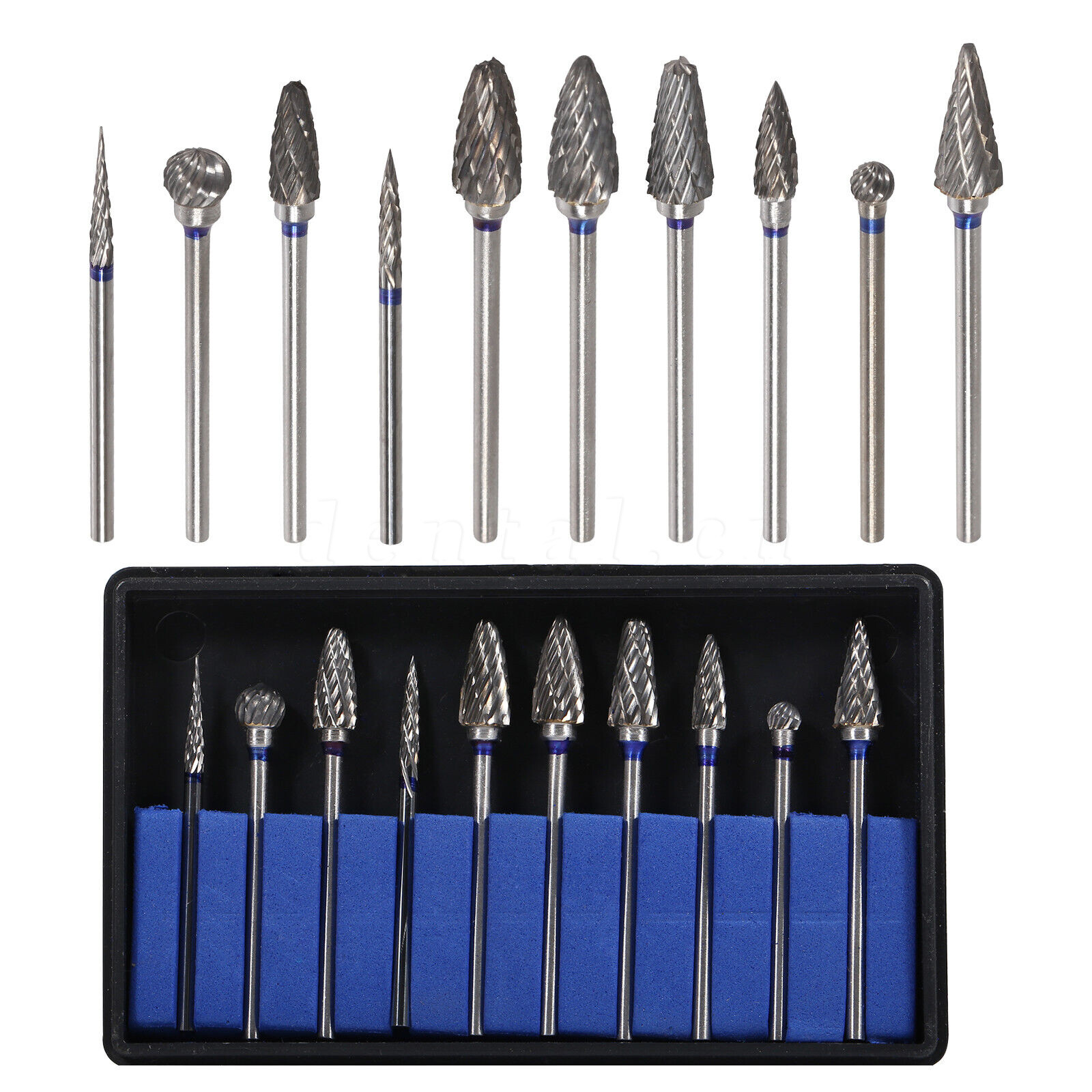 10 Pcs Dental Lab Tungsten Steel Carbide Burs Polishing Bur Drills HP 2.35mm
