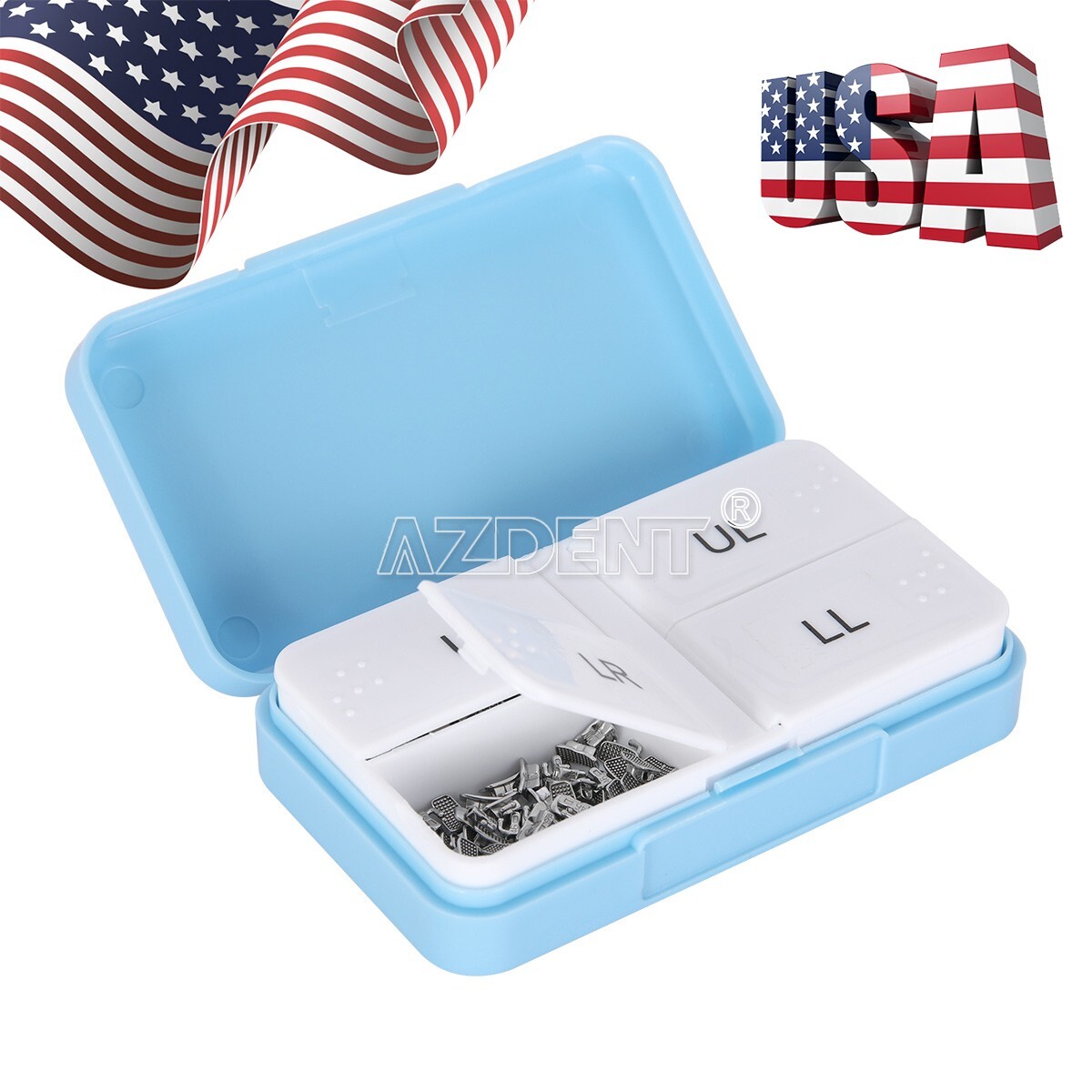 50 Sets AZDENT Dental Orthodontic Buccal Tubes Roth.022 1st Molar Bondable Tube