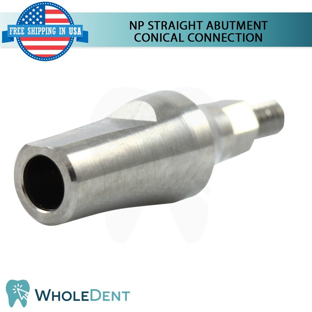 5x NP Conical Connection Straight Abutment Titanium Dental Ø3.5mm