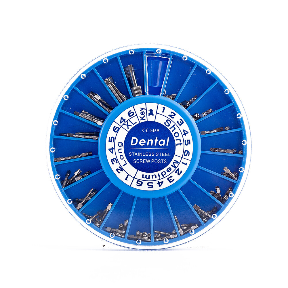 120xDental Endodontic Conical Screw Post Endo Root Canal Pins Gold Plated Quartz