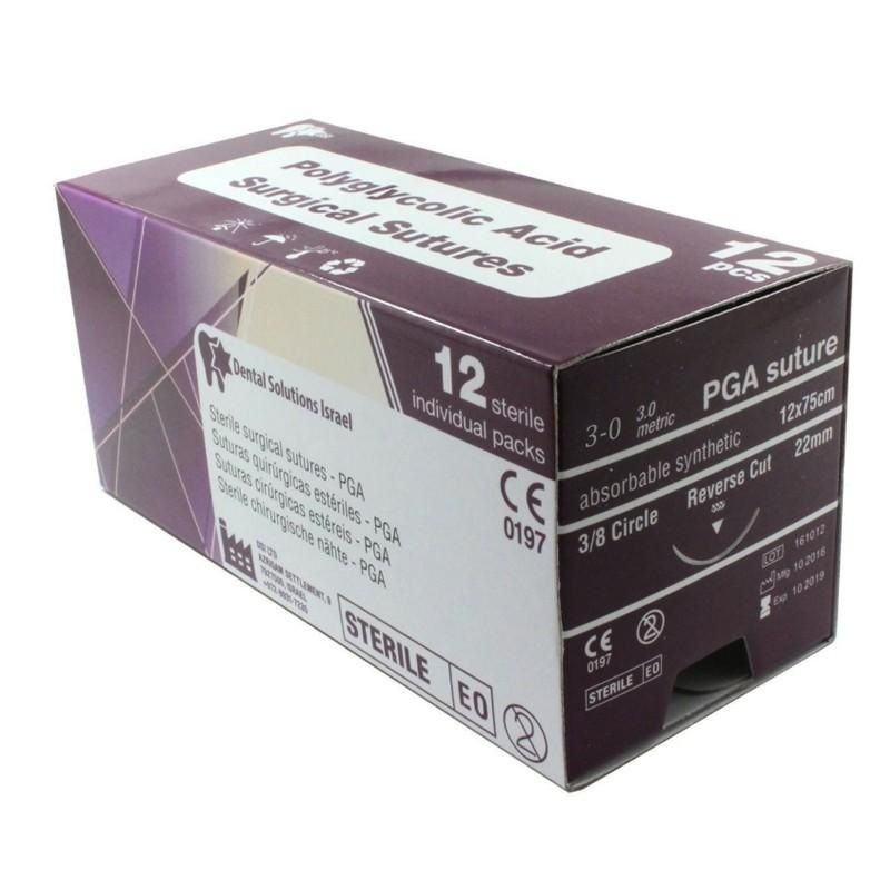 1x DSI Dental PGA Braided Synthetic Polyglycolic Acid Suture 75cm / 30″