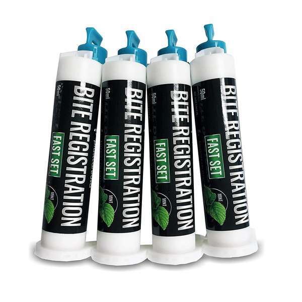 plastcareusa Bite Registration Material Fast Set, Mint, 4 – 50 ml Cartridges