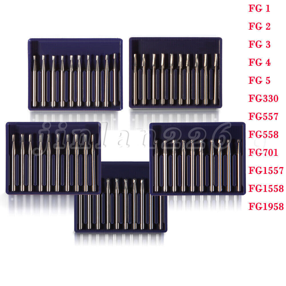 10Pcs/box Dental Lab Tungsten Steel Carbide Burs For High Speed Handpiece FG