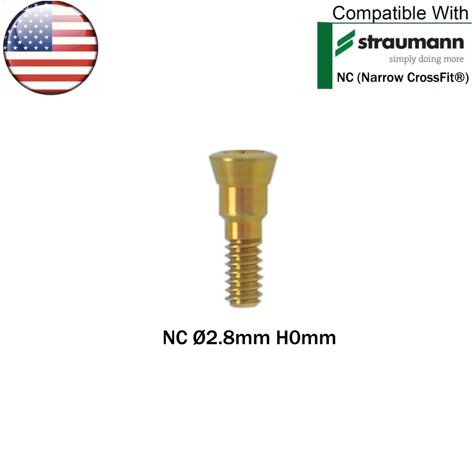 US Dental Straumann NC/RC Healing Abutments Conical Closure Cap Fit ITI BL/BLT