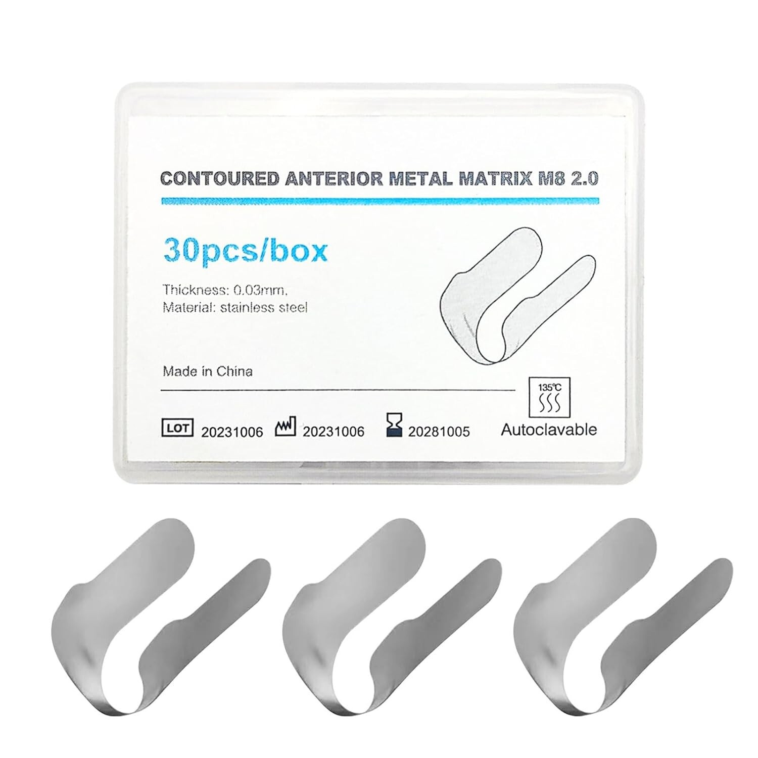 Dental Proximal Anterior Strips Polyester Matrix Bands Clear Anterior Matrices