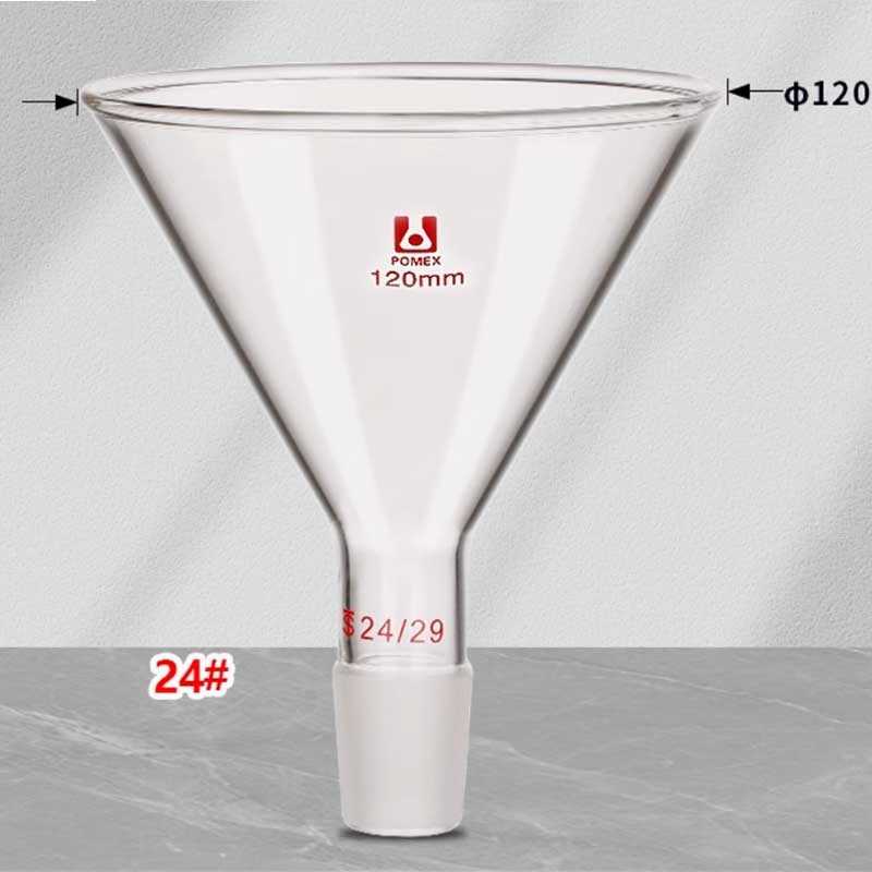 120mm(24/29) Transparent Glass Funnel with Standard Joint Chemistry Lab Supply
