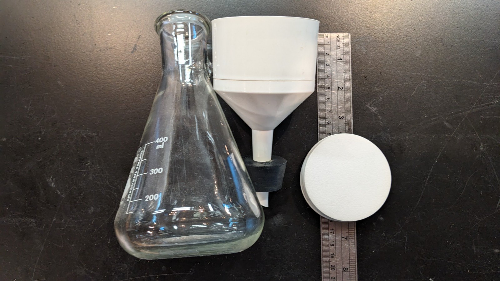 Coors 30mL Ceramic Porcelain Buchner Filter Funnel Uses 40mm Paper 60239 Damage