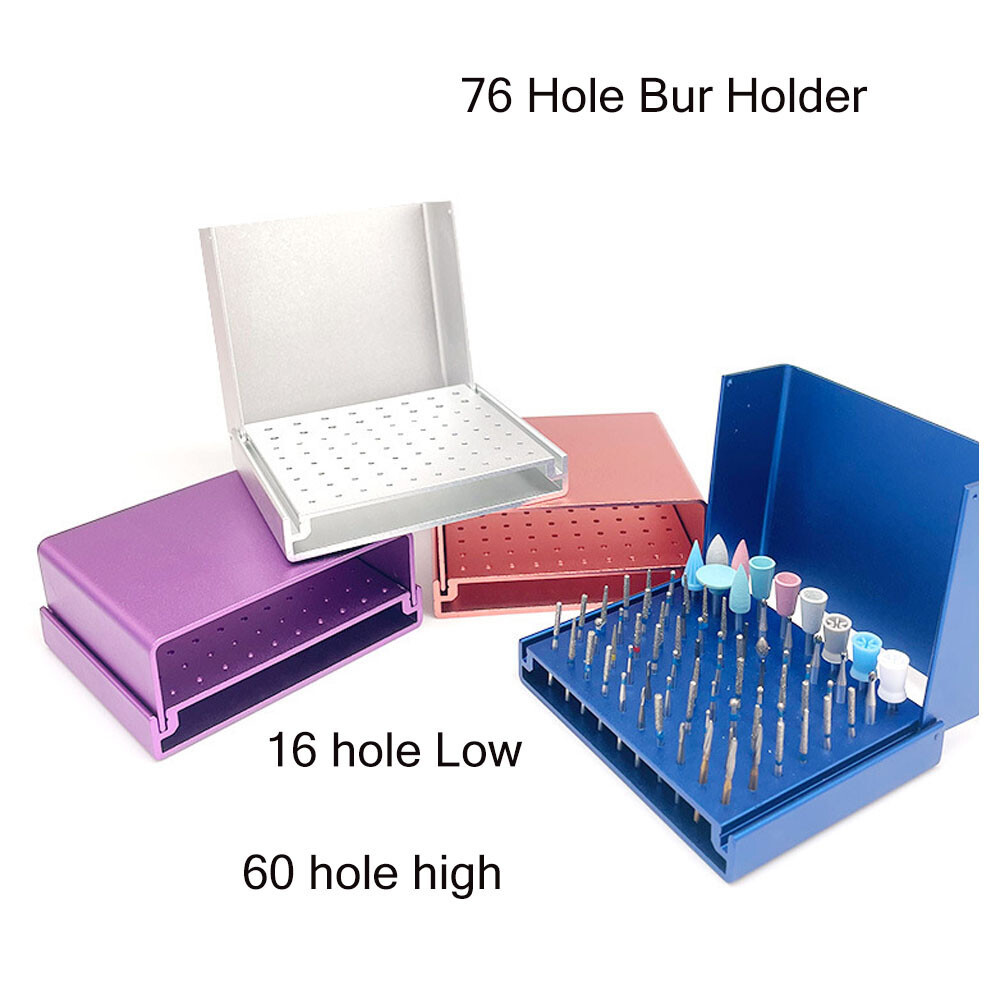 Dental Burs Holder high speed diamond bur Block Holders 35 holes Silver LKJ
