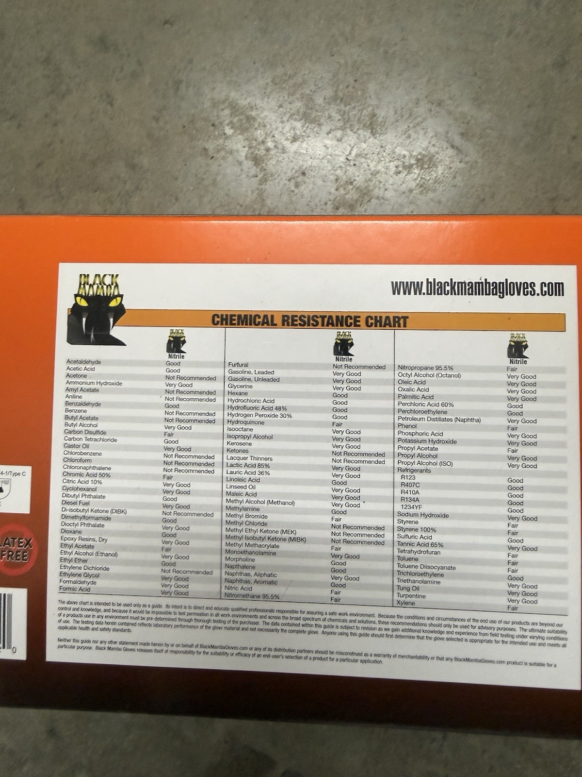 TorqueGrip Orange Torque Grip Nitrile Disposable Gloves X-Large Powder-Free