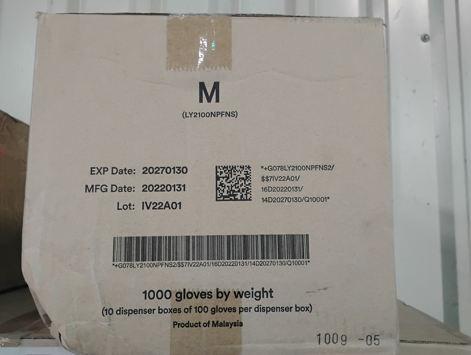 Lydus Latex and Powder Free Nitrile Examination Gloves Size Medium 1000 Gloves