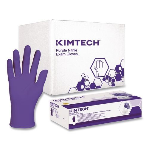 Kimtech PURPLE NITRILE Exam Gloves, Large, 9.5″ Long, 100/Box, 10 Boxes/Carton