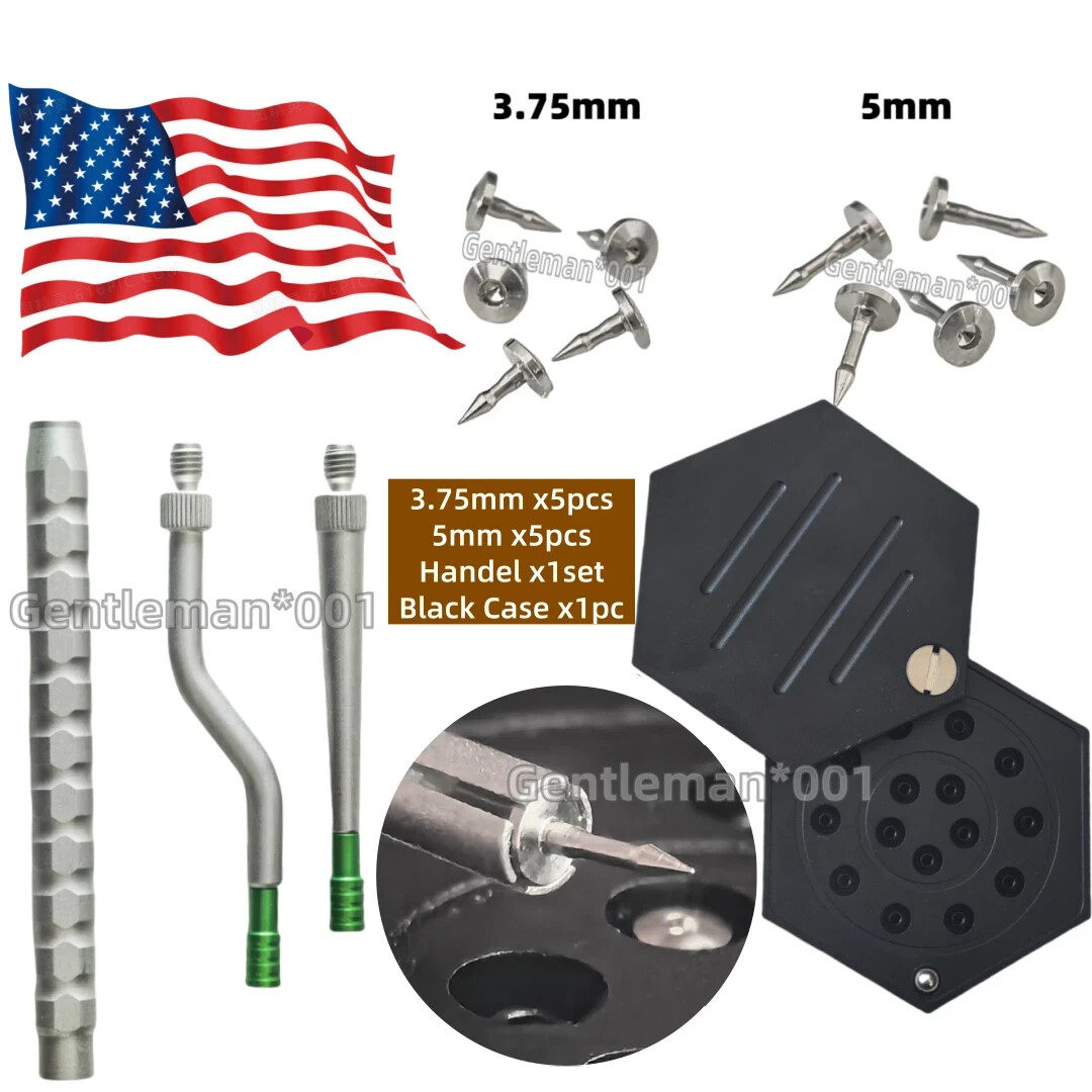 Dental Guide Bone Tacks Cather Titanium Pins Membrane GBR Fixation Pin Hex Case