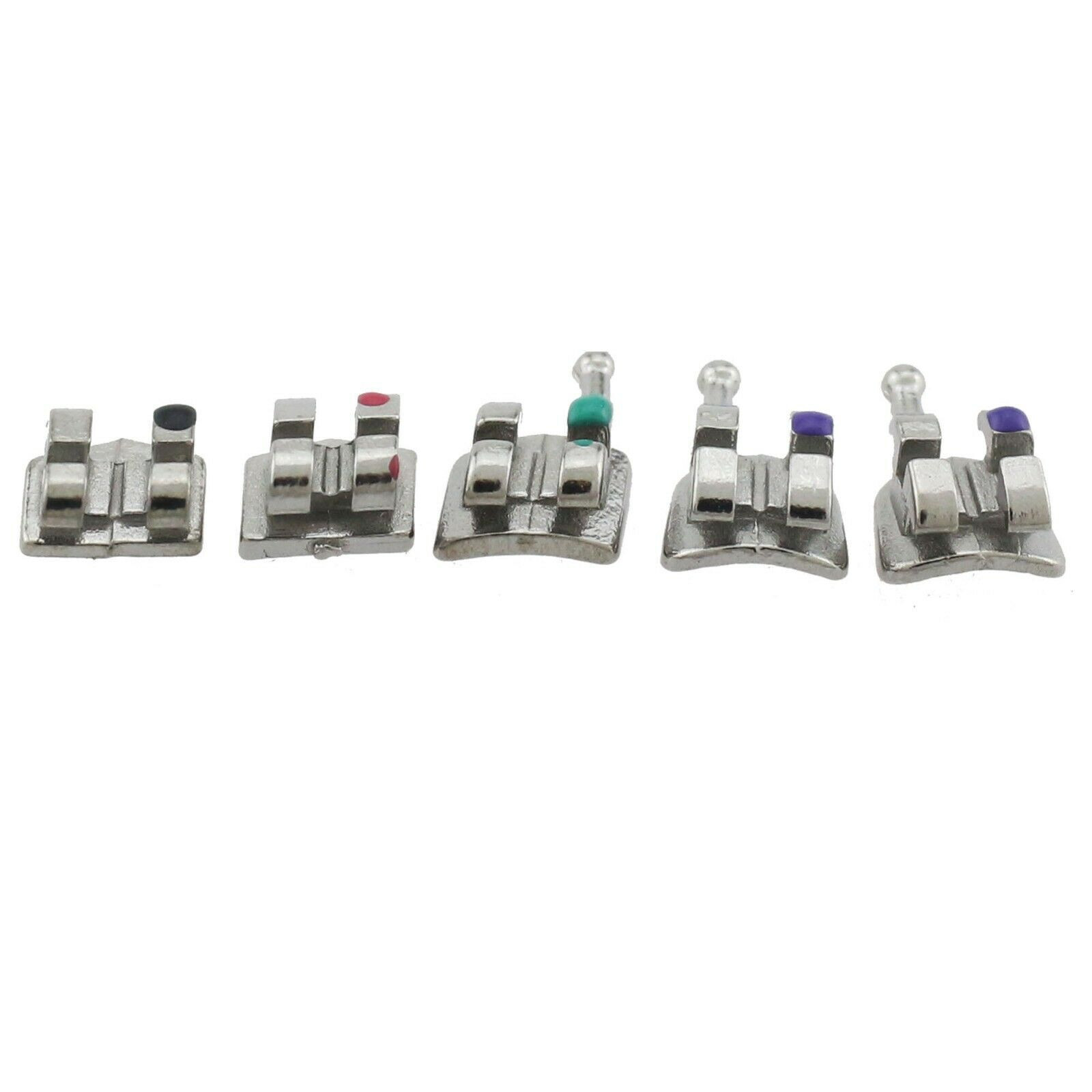 Dental Orthodontic Mini Brackets Braces Metal Roth MBT 018 022 345 Hooks MIM 5-5