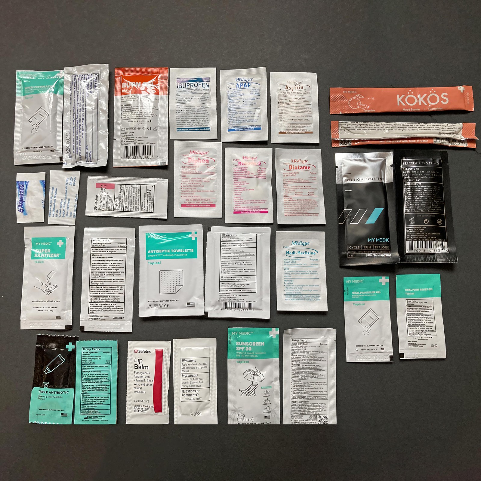 My Medic Sidekick – Camping Hiking And Backpacking First Aid Kit – 70 Items –