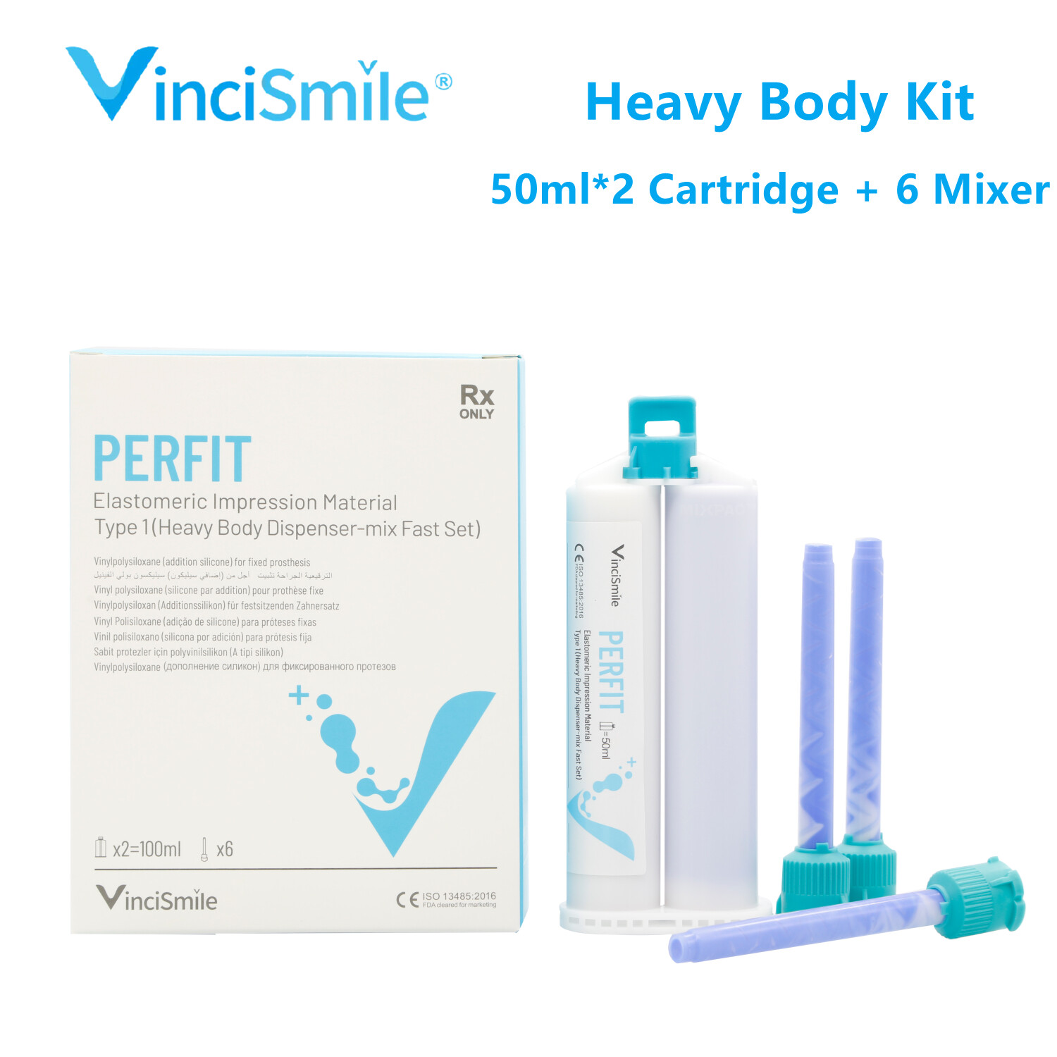 Dental Heavy Body Fast Set VPS PVS Impression Material Auto/ Dispenser Mix