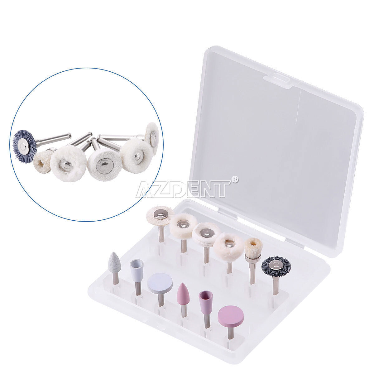 Dental Kit de pulido resina compuesto dental fresas de diamante RA pulidor fresa