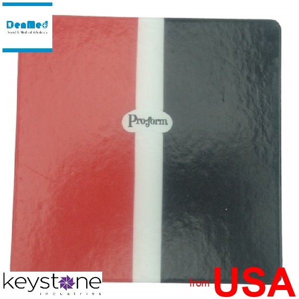 PRO-FORM TRI-COLOR Mouthguards RED/WHITE/BLACK 5x5in 1pk 0.160in thick 113578-1