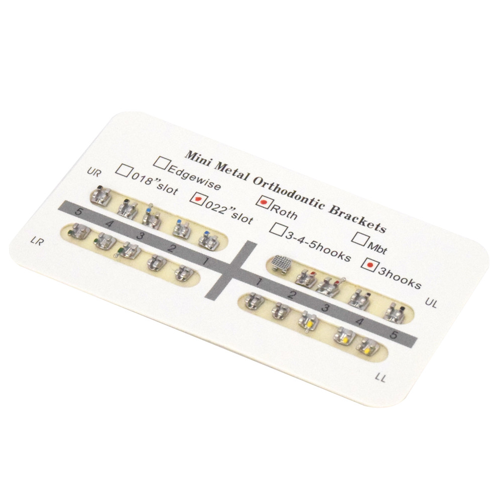 Dental Orthodontic Bracket Mini Standard MBT Roth.022 3 4 5 Hook MIM Monoblock
