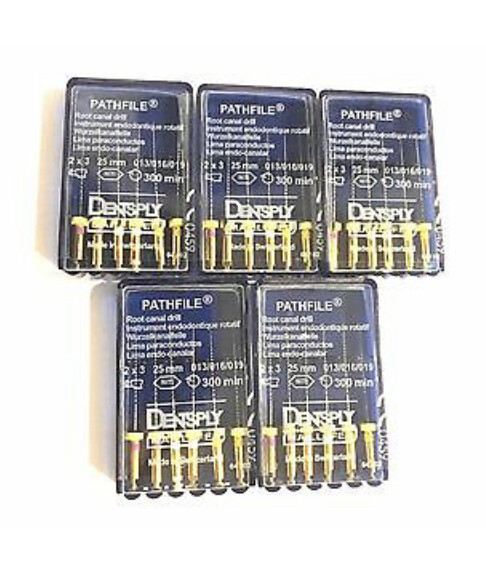 Dentsply Pathfile Root Canal Rotary Dental Files LOT 5 pcs