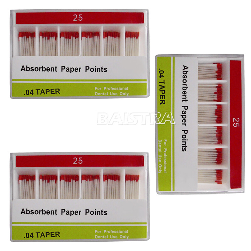 10X Dental Absorbent Paper Points Taper0.04 #25 Root Canal & Endodontic Cleaning