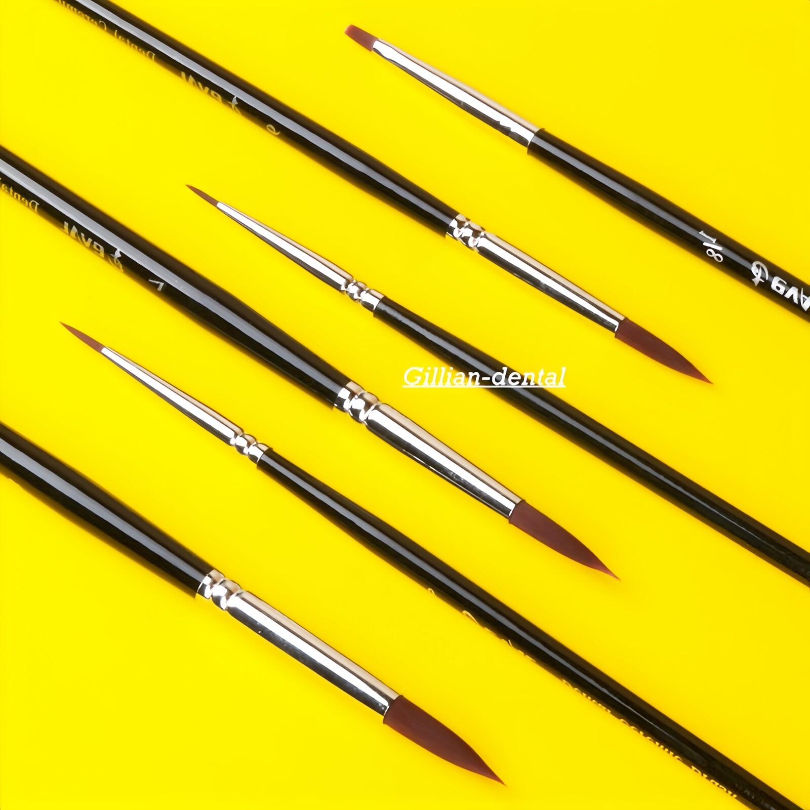 6pcs Dental Porcelain Brush Pen Glaze Ceramic Brush Pen Dental Technician Tools