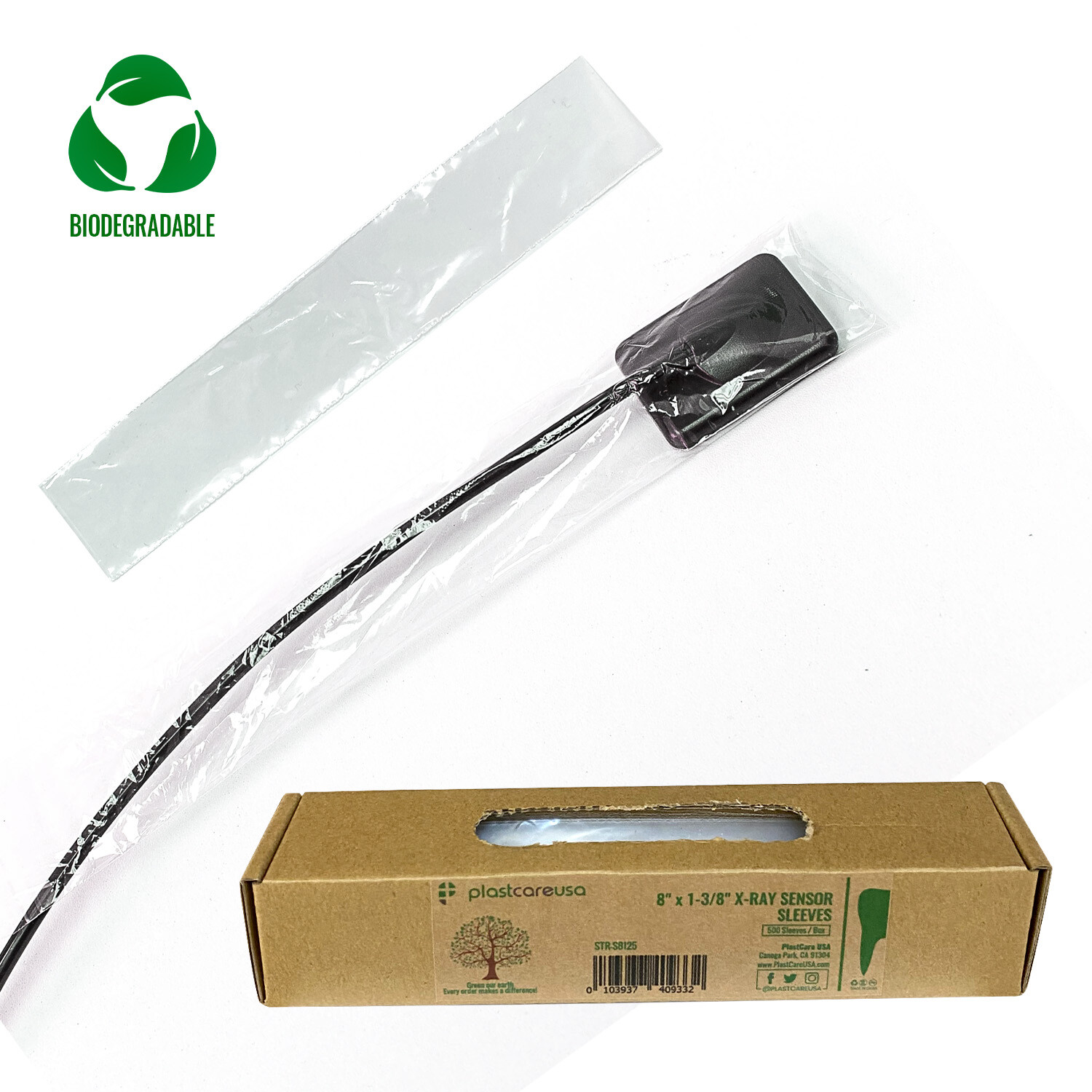 1000 Biodegradable Disposable Dental X-Ray Sensor Cover Sleeves (8″ x 1 3/8″)