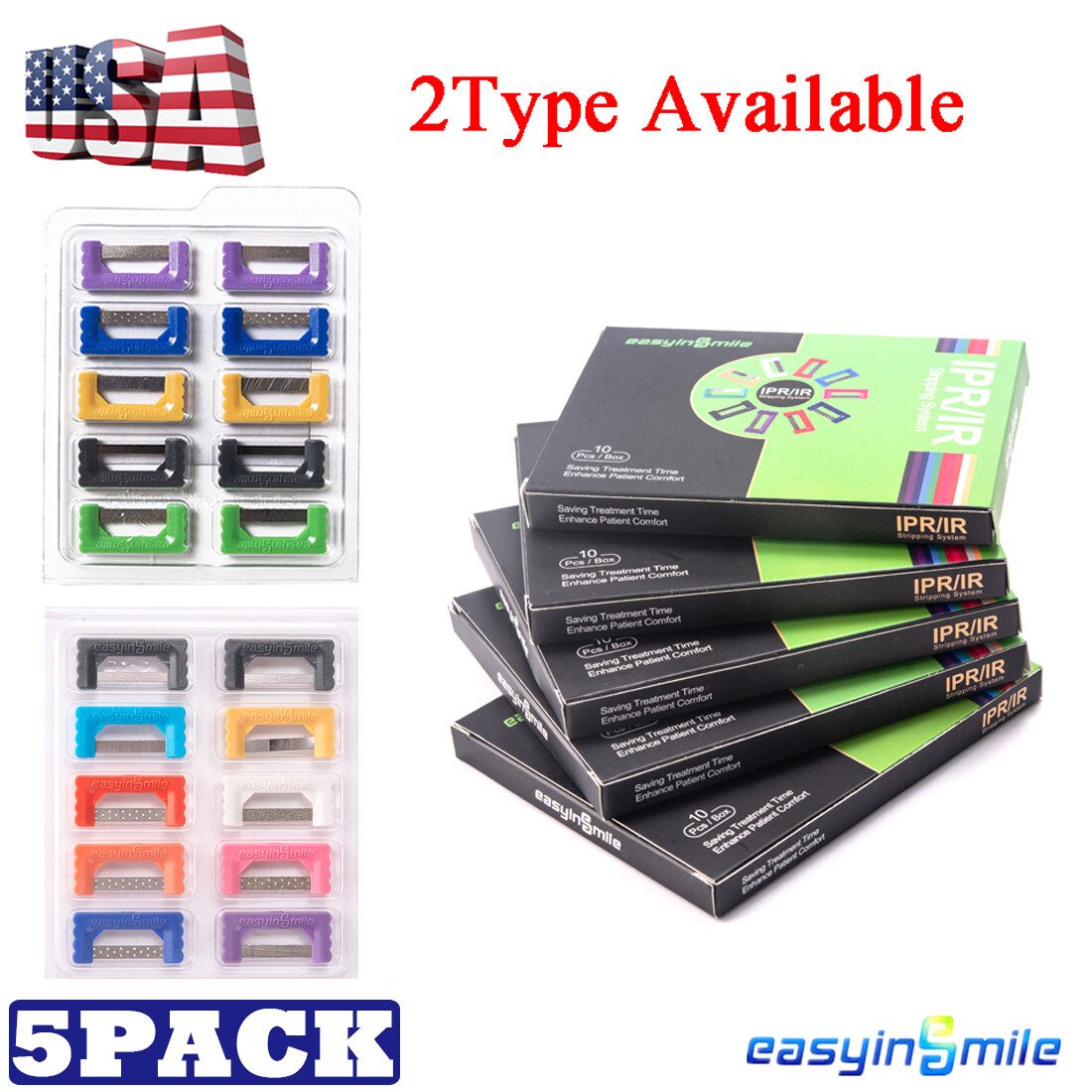 Dental Interproximal Reduction Enamel Strips Kit Orthodontic IPR/IR Strips 50pcs