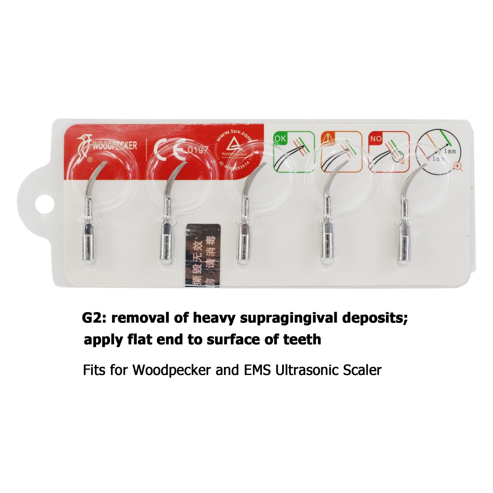 Woodpecker Dental Ultrasonic Scaler Tips HW-5L HD-7L Handpiece EMS PIEZON LED G1