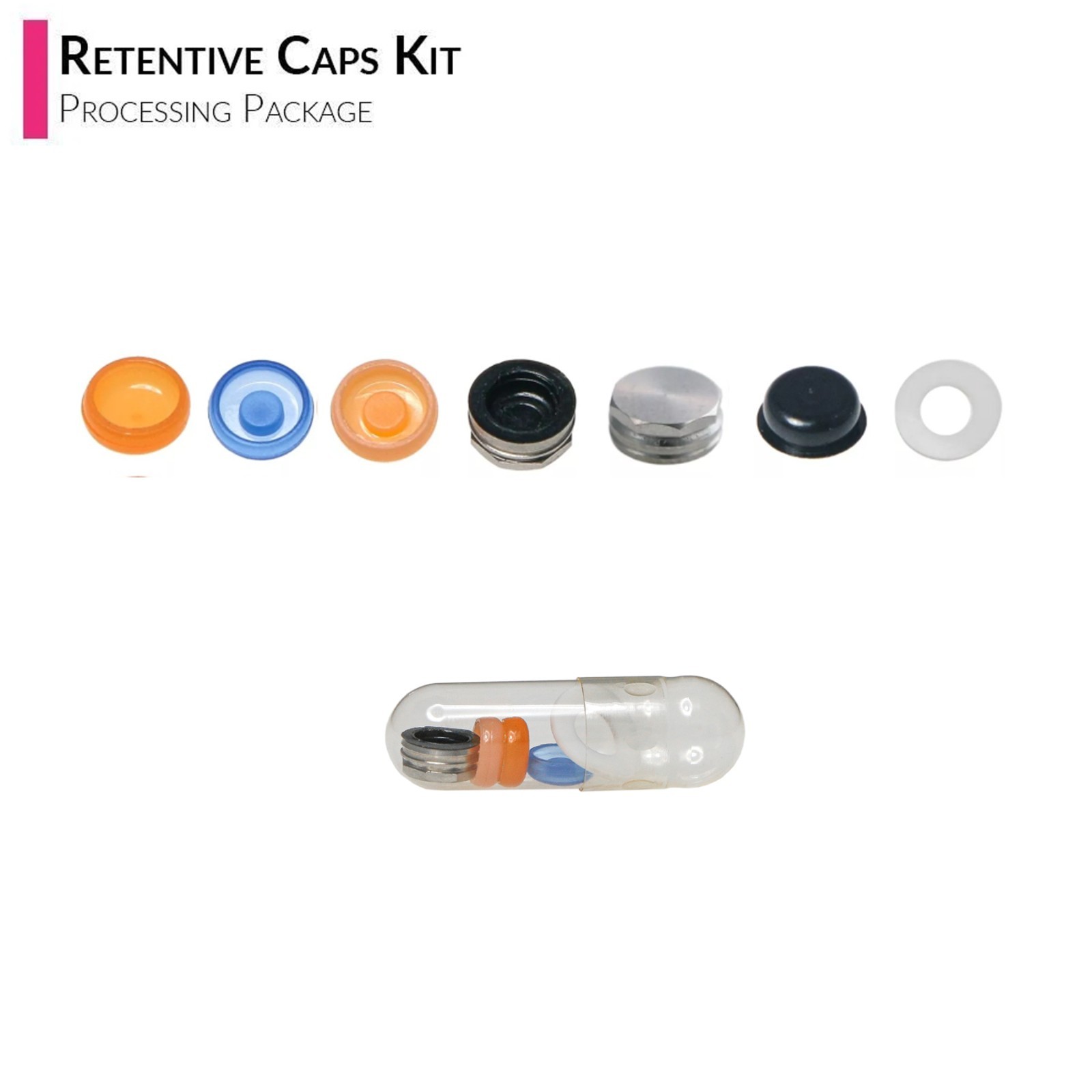 US Locator Overdenture Male Caps 0.8/1.2/2.4lbs PEEK Dental Retention Inserts