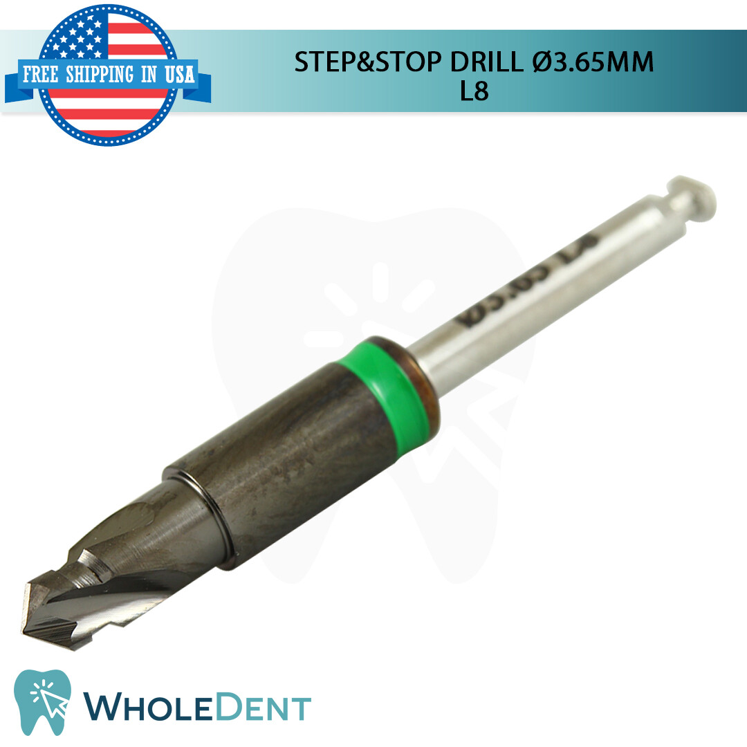 Integral DLC Step&Stop Drill Ø3.65 External Irrigation Pre Stopped Stopper