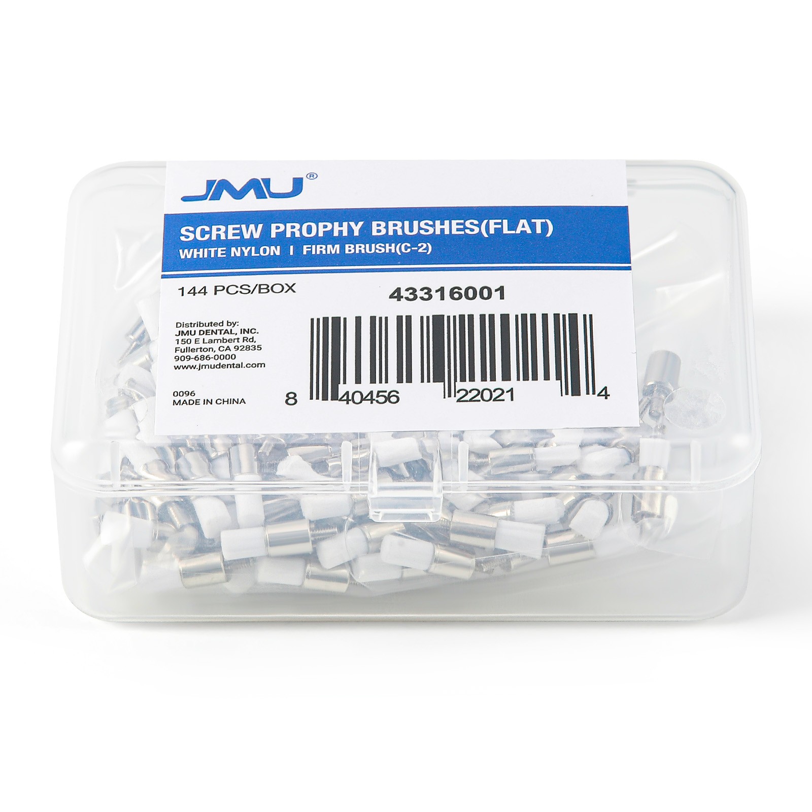 144 Dental Screw-Type Paste Prophy Taper Polishing Brushes Nylon Colorful/White