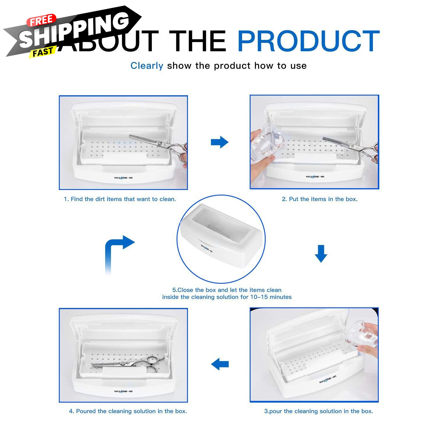 Machine-Ya Plastic Sterilizing Tray,sterilization 1 Count (Pack of 1), white