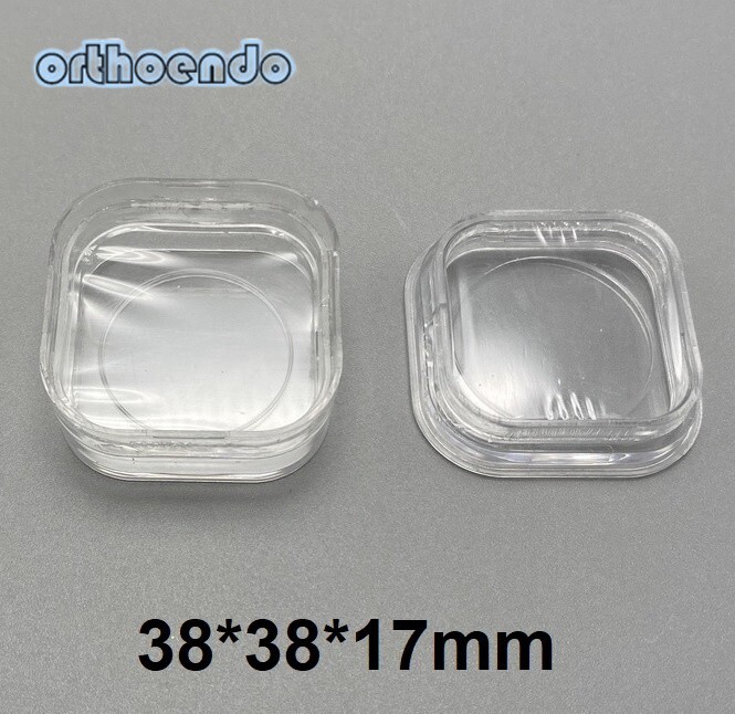Dental Denture Storage Tooth Boxes Membrane Jewelry Holder Crown Case 38*38*17mm