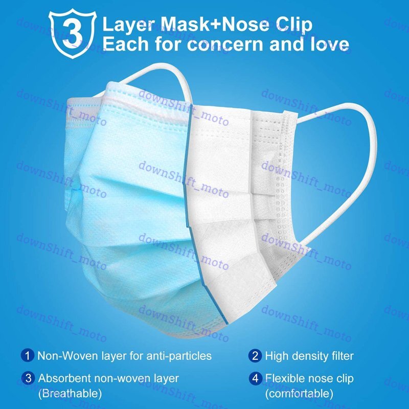 New Disposable 100 PCS Face Mask- Non Medical Mouth Nose Earloop Coverings PINK