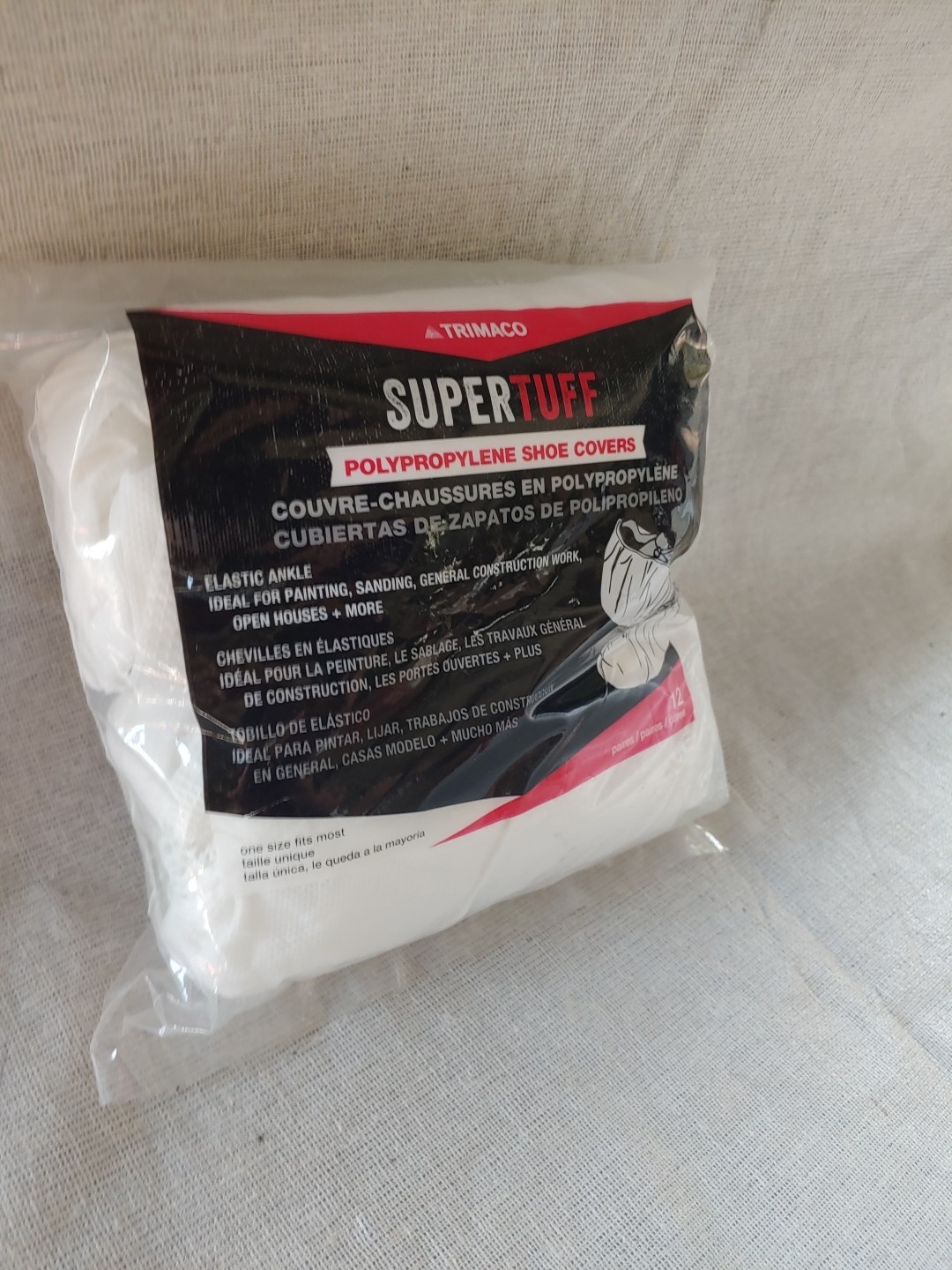 Trimaco SuperTuff Polypropylene Shoe Covers – Painting, Construction 12 Pairs RT