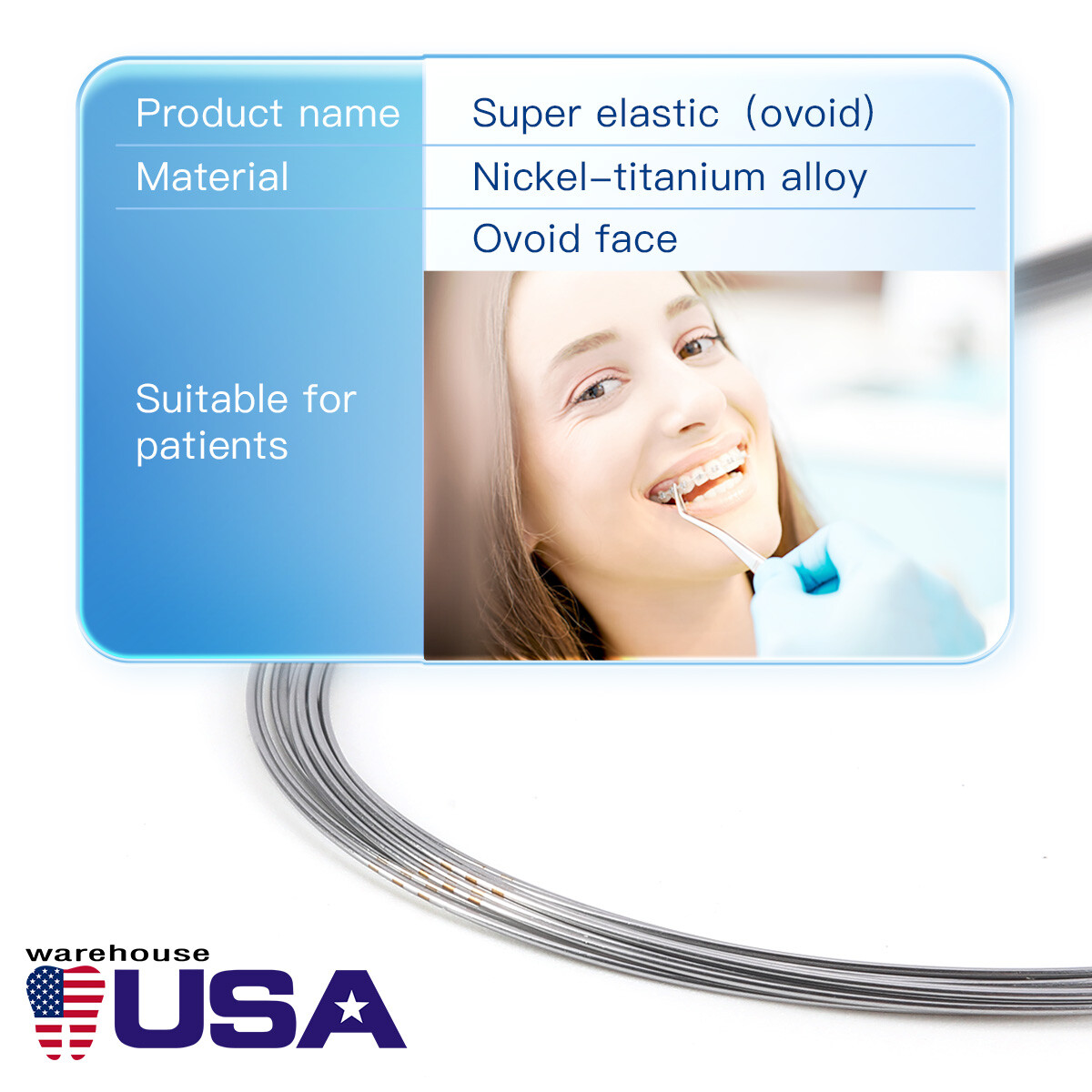 AZDENT Dental Orthodontic Brackets Braces Mini Roth/Buccal Tubes/Arch Wires