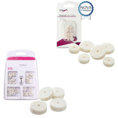 TDV Dental Felt Wheels, Discs 8mm,12mm – 12,24 Wheels for polishing