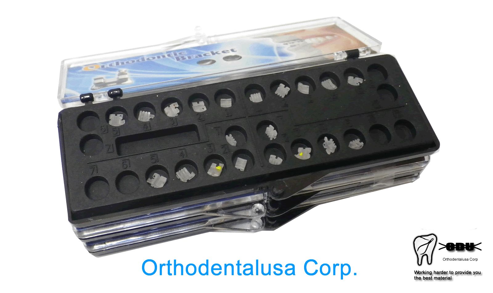 SET OF 3 Orthodontic CERAMIC BRACKETS W/H 3,4,5 ROTH 0.22” ORTHODENTALUSA CORP