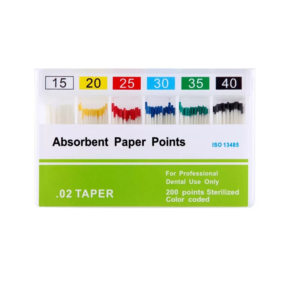 Dental Endo Absorbent Paper Points Endodontic Root Canal Taper 0.02/0.04/0.06