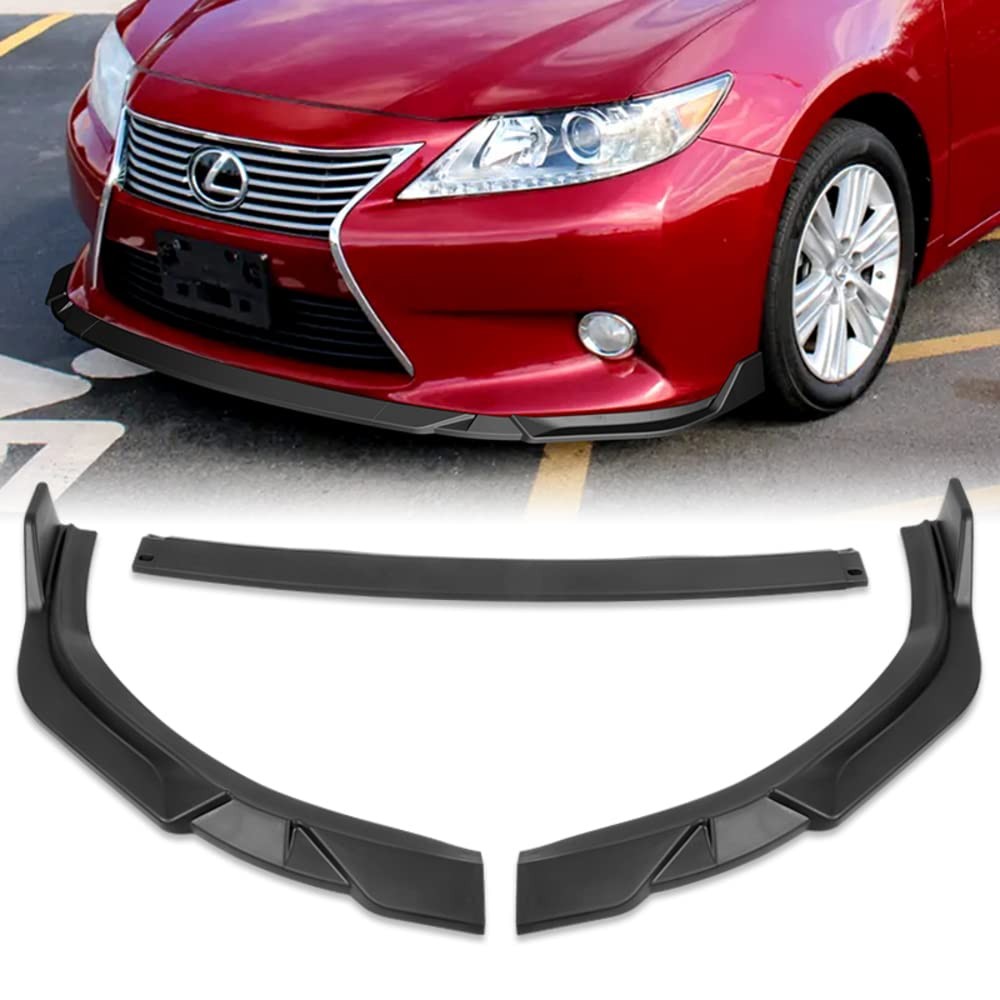 Front Bumper Lip for Lexus ES350 ES300h 2013-2015 Unpainted Matt Black